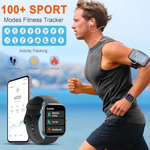 Smart Watch for Men Women(Answer/Make Calls), 2026 New 1.85" HD Smartwatch, Fitness Tracker with 110+ Sport Modes, IP68 Waterproof, Heart Rate/Sleep/Step Monitor, Activity Tracker for Android iOS - Image 7