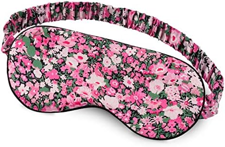 OLESILK 100% Natural Mulberry Silk Sleep Eye Mask Block Out Light, Fashion Printed Eye Mask Blindfold for Women Men Full Night Sleeping, Chic Eye Cover Eyeshade, Pattern 3 by OLESILK