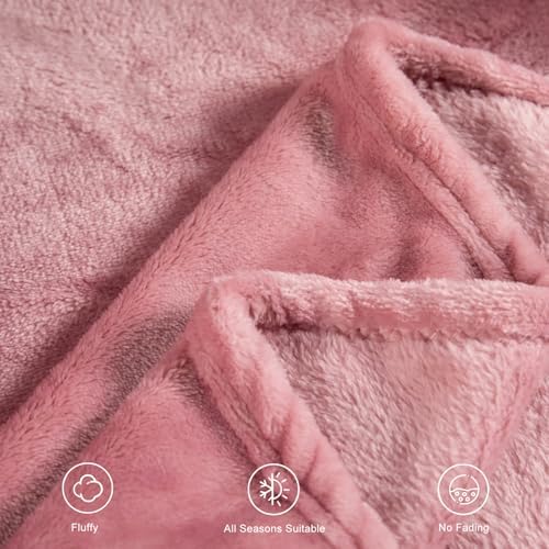 TASTHROW Pink Throw Blanket 60x80 Inches - Image 4