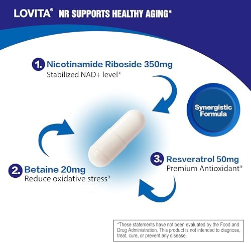 LOVITA NR (Nicotinamide Riboside) 350 mg, 30 Vegan Capsules (Pack of 3) - Image 2