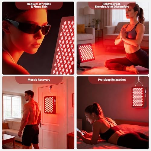 Red Light Therapy for Body, 660nm 850nm Near Infrared Lamp with Timer and Remote, 70 Dual Chip LEDs Device with 350W of Power, Ideal for Face and Body (M70) - Image 6
