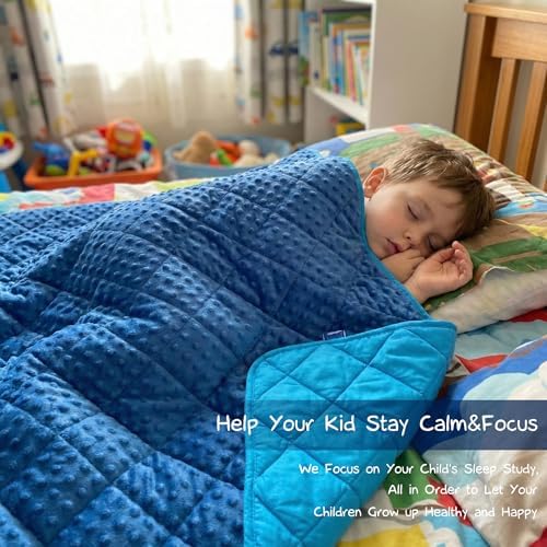 MAXTID Kids Weighted Blanket 5lbs for Boys Blue 36inx48in Heavy Blanket for Children - Image 2