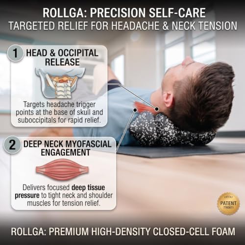 Rollga Point - Curved Foam Roller for Headache & Back Pain Relief, 14 inch - Image 2