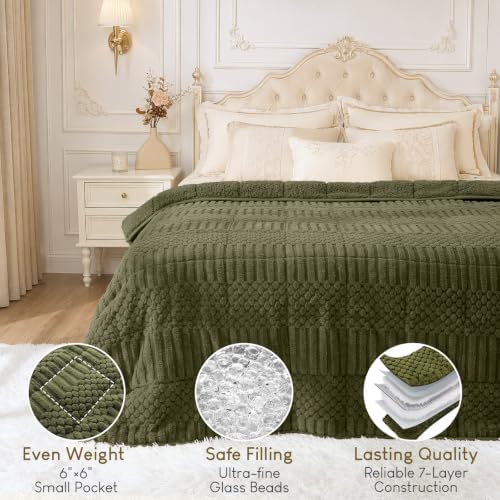 Cottonblue Sherpa Fleece Weighted Blanket 15 lbs for Adults Twin Full Size - Image 4