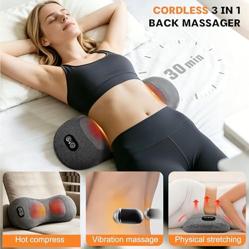 2026 Upgraded Cordless 4 in 1 Support Pillow, Triple Fusion Back Massager - Image 2
