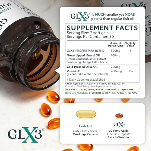 Haka Life GLX3 Green Lipped Mussel Oil Capsules for Joint and Muscle Support | Extra-Strength Omega-3 Green Lipped Mussel Supplement for Comfort, Flexibility & Recovery | Contains ETA, EPA, DHA - Image 6