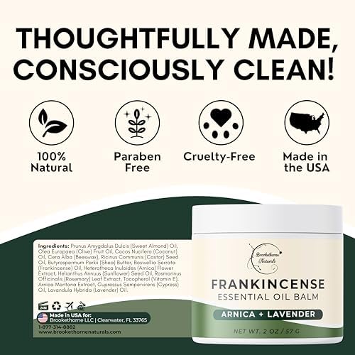 Brookethorne Naturals Frankincense Balm with Arnica Montana 2oz - Image 5