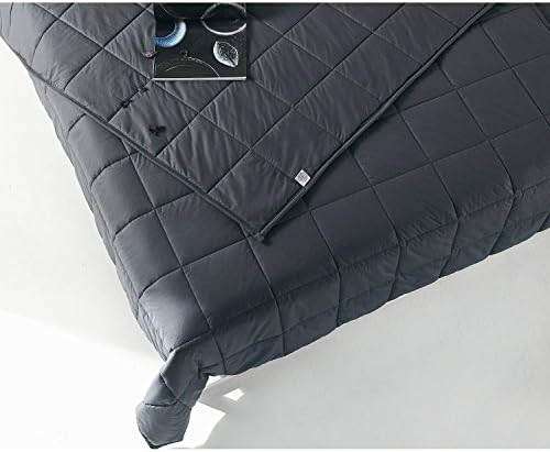 TONGDADA California King Size Weighted Blanket | 90''x108'',40lbs | Perfect for Couples,Designed for Heavy Weight Enthusiasts | Premium Cotton Material with Glass Beads | Dark Grey - Image 4