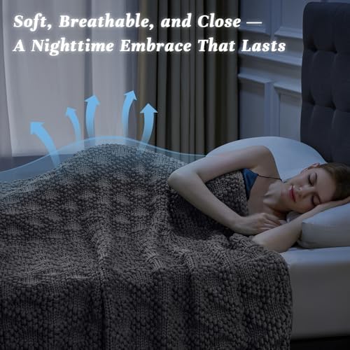 Anysay Knitted Weighted Blanket for Adult, Chunky Knit Throw 50''*60'' 5lbs - Image 3