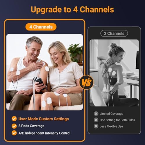 Comfytemp 4 Outputs FSA TENS Unit Muscle Stimulator to Cover Multiple Parts - Image 4