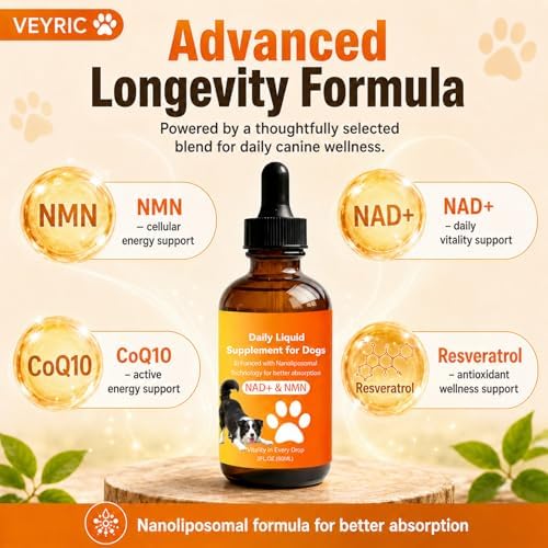 Dog Longevity Supplement with NMN, NAD+, CoQ10 & Resveratrol - Image 3