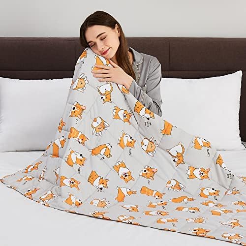 CuteKing Weighted Blanket for Adults: Weighted Blanket with Premium Glass Beads - Breathable Heavy Blanket for Comfort Sleep - Thick Blanket for Adult All Season(20lbs, 60"x80", CuteDog) - Image 7