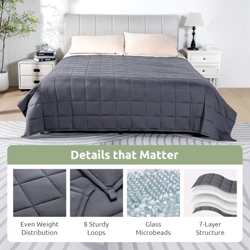 Sivio Cotton Weighted Blanket for Adults, Queen Size 60"x80" 15 lbs - Image 6