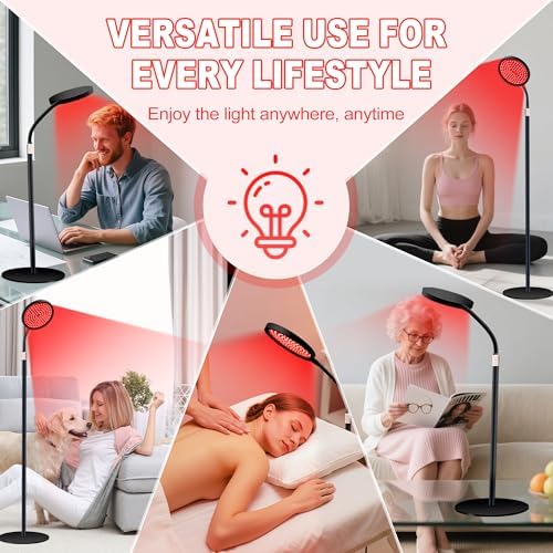LanSuper Red Light Therapy for Face & Body, Red Infrared Light Therapy Lamp - Image 7