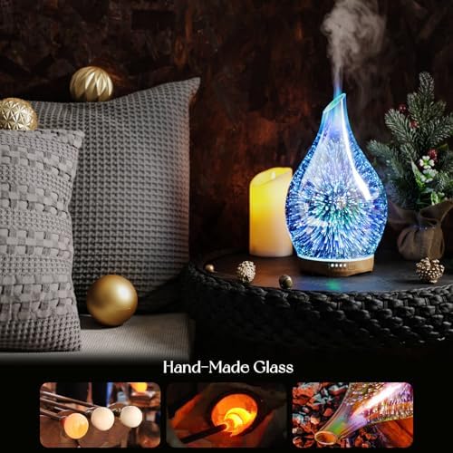 Porseme Essential Oil Diffuser 280ml Handmade Glass Diffuser 7H Runtime - Image 5