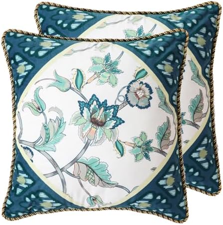 patdrea Designer Velvet Couch Throw Pillow Cover,Set of 2,18"x18"-NoahC by patdrea