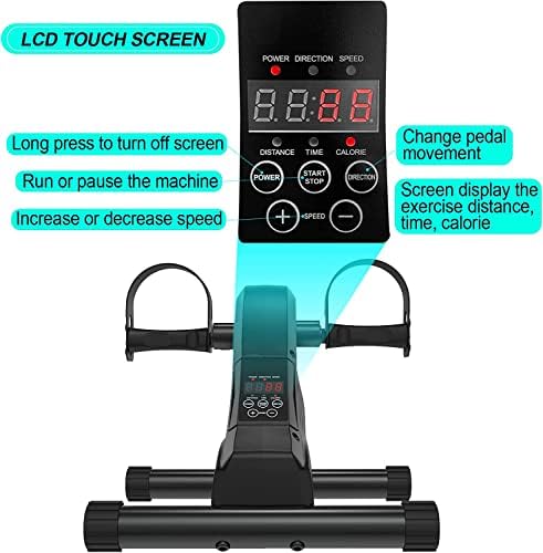 HOMGIM Mini Exercise Bike,Under Desk Bike for Seniors Rehab Training, Motorized Pedal Exerciser for Arm/Leg Fitness & Physical Therapy, 6 Levels Speed Adjustment - Image 3
