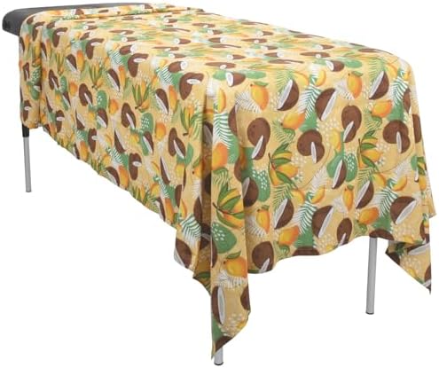 ForPro Designer Microfiber Massage Flat Sheet, 93"L x61"W, Coco Mango - Image 2