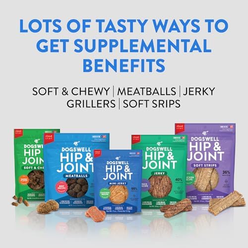 DOGSWELL Jerky Hip and Joint Dog Treats Grain Free Made in USA Only, Glucosamine and Chondroitin, 24 oz Chicken (Pack of 12) - Image 6