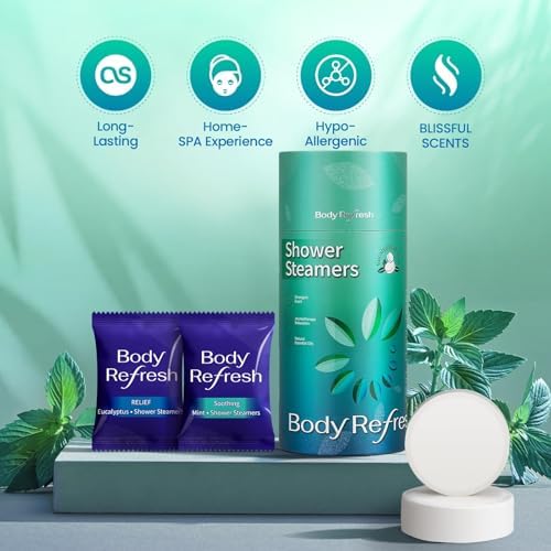 Shower Steamers Aromatherapy - 8 Pack Shower Bombs with Essential Oils, Eucalyptus for Shower， Eucalyptus Mint Shower Steamer for Women Men, Stress Relief Home Spa Relaxation Self Care - Image 2