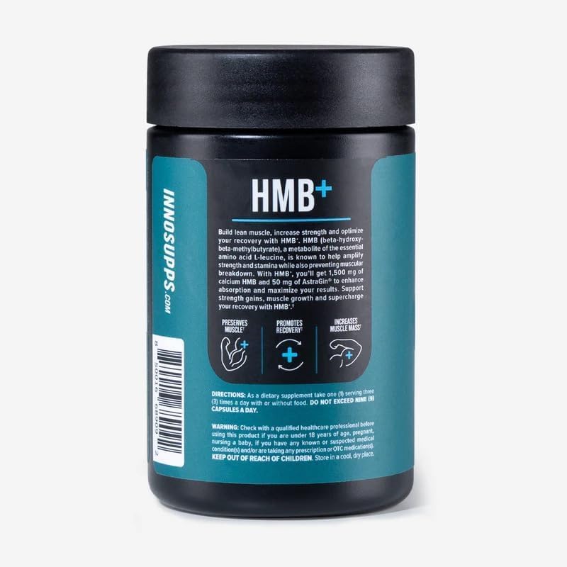 InnoSupps HMB+, 1500mg HMB Supplement, 50mg Astragin, 80 Servings - Image 2