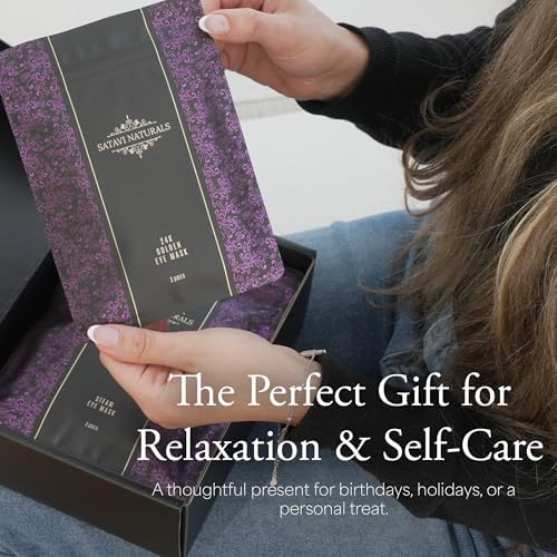 Spa Gift Set for Women – Lavender Aromatherapy Shower Steamers, Sugar Scrub, 24K Gold Eye Masks & Steam Eye Mask | Self Care & Relaxation Gift Box for Stress Relief at Home - Image 6
