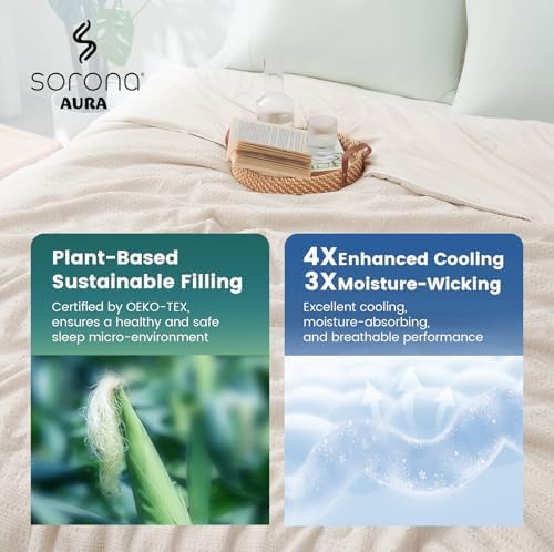 Waffle Cooling Comforter Blanket for Hot Sleepers, Twin Size, Beige - Image 4