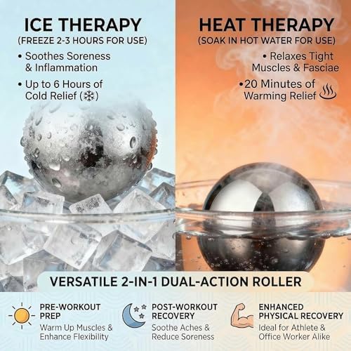 iECO Massage Ice Roller Ball Cold & Heat Therapy Plantar Fasciitis Roller - Image 2