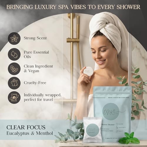 Eucalyptus Shower Steamers Aromatherapy 6 Pack – Eucalyptus Menthol Shower Steamer for Sinus Relief, Stress Relief & Self Care – Spa Shower Bombs for Women & Men - Image 2