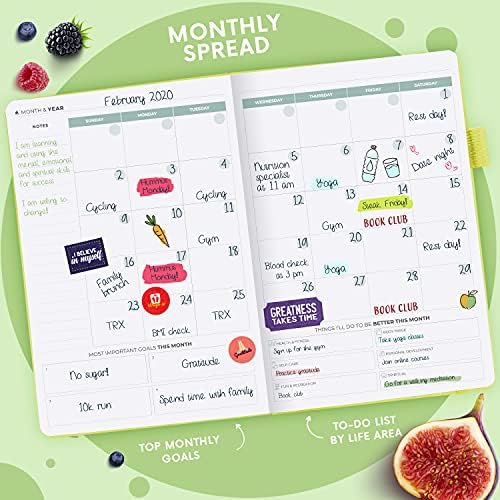 Clever Fox Wellness Planner & Food Journal for Weight Loss, A5 Neon Yellow - Image 5
