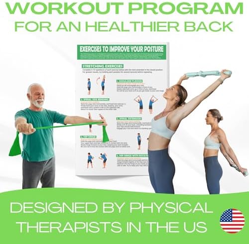 Posture Corrector - Yoga Cross Stick - Back Pain Relief for Men and Women - Stretcher and Straightener for Upper and Lower Back - Stretch Pole - Neck Hump Equipment - Sets bar - Image 4