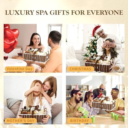Coconut Vanilla Spa Gift Basket for Women & Men, 20Pcs - Image 6