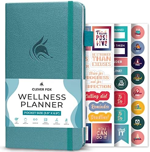 Clever Fox Wellness Planner & Food Journal Small Aquamarine by CleverFox