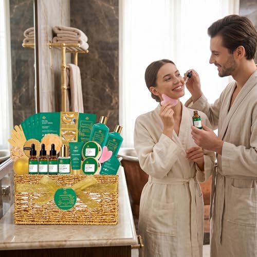 Gifts for Women & Men, 32 Pcs Eucalyptus Home Spa Basket Gift Set for Women - Image 4