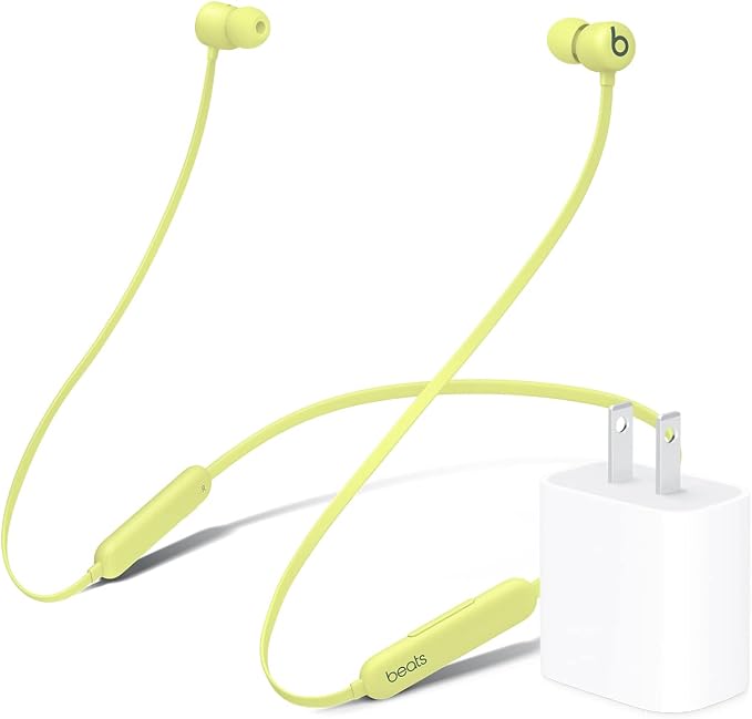 Beats Flex with Apple 20W USB-C Power Adapter - Yuzu Yellow by Beats