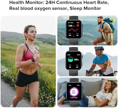 Smart Watches for Men Women, Make/Answer Calls, 2.01" HD Screen with 260+ Watch Faces, Heart Rate/SpO2/Sleep Monitor, 123 Sports Modes, Long Battery Life Fitness Watch Compatible with iPhone Android - Image 5