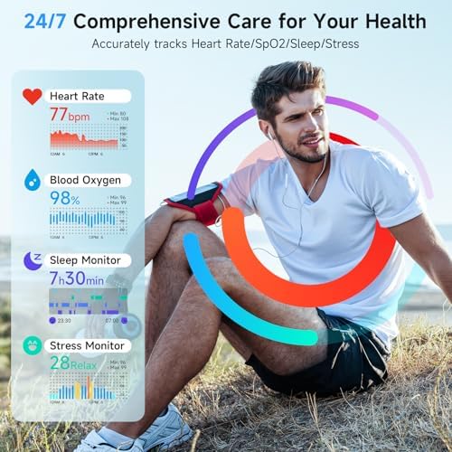 Smart Watch for Women Android iPhone, Alexa Built-in, 1.8" Smartwatch with Heart Rate/SpO2/Sleep Monitor, IP68 Waterproof Activity Fitness Tracker with Bluetooth Call, 100+ Sport Mode, DarkGreen - Image 3