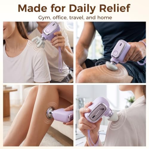 Mini Massage Gun, Pocket Percussion Massager with 3 Speeds - Image 7