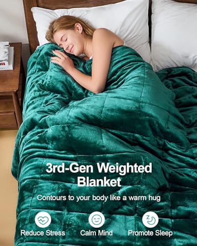 Ultra Soft Sherpa Weighted Blanket for Adults, 48"x72" 15lbs Heavy Blankets - Image 2