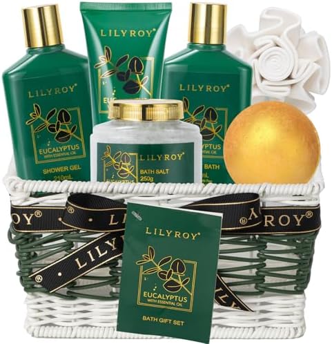 Eucalyptus Spa Gifts Set Bath Kit, Perfect Spa Gift Baskets for Women & Men by LILYROY