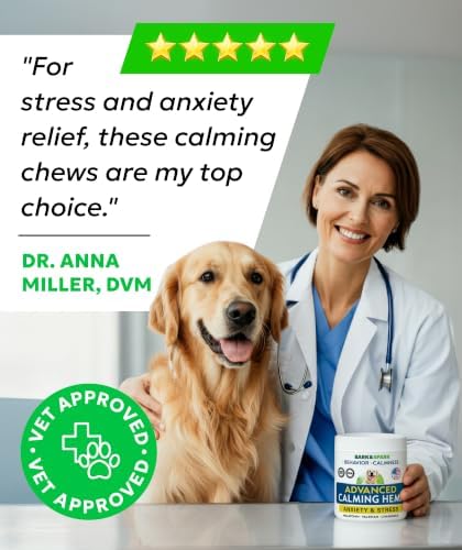BARK&SPARK Advanced Calming Hemp Treats for Dogs - Hemp Oil + Melatonin - Anxiety Relief - Separation Aid - Stress Relief During Fireworks, Storms, Thunder - Aggressive Behavior, Barking - 180 Chews - Image 7