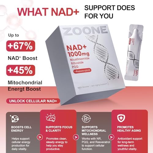 Updated NAD Plus 1000mg Liquid Supplement for Women & Men, 30 Packets - Image 4