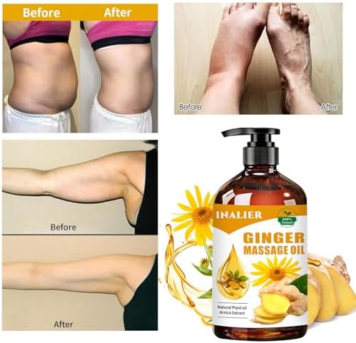 Ginger Massage Oil,Ginger Oil for Lymphatic Drainage,Massage Oil for Massage Therapy,﻿SPA Massage Oils,Relaxing Sore Muscle Massage Oil,Ginger Essential Oil for Body Massage - Image 3