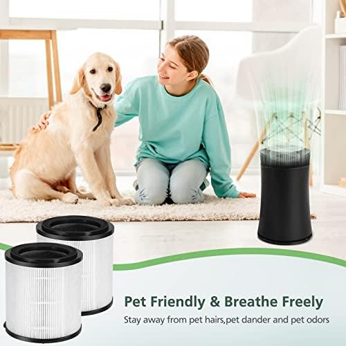 KJ150F-C02 True HEPA Replacement Filter for SilverOnyx 5-Speed Air Purifier (Large Room500 sq ft) for Pets, Smoke and Dust - Image 5
