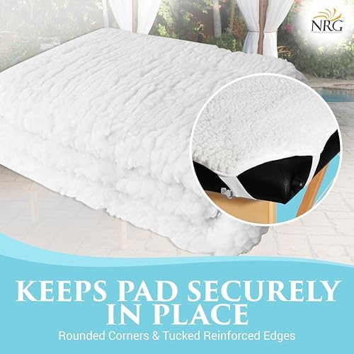 Fleece Massage Table Pad & Face Cradle Cover By NRG - Hypoallergenic Fleece Massage Pad Cushion & Face Cradle Cushion for Massage Tables & Esthetician Beds - Soft Thick Hypoallergenic Fleece - Image 7