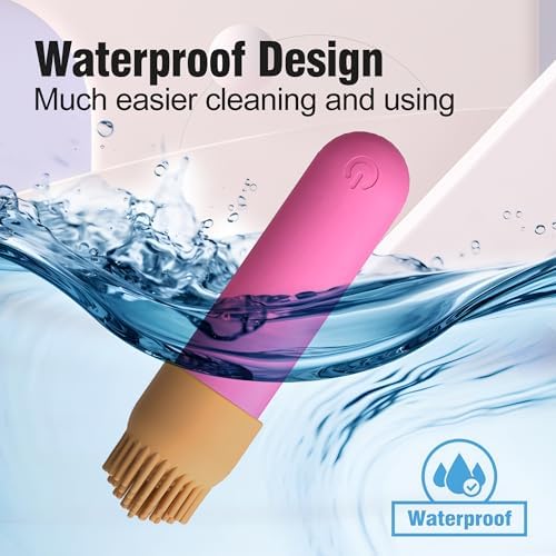 CHARMING Personal 4 in 1 Mini Massager - Powerful Multi Speed Vibration Wand - Handheld Quiet & Waterproof Massager - Perfect for Travel Relaxation, Relieves Back, Legs Muscles (Red 4 in 1) - Image 3