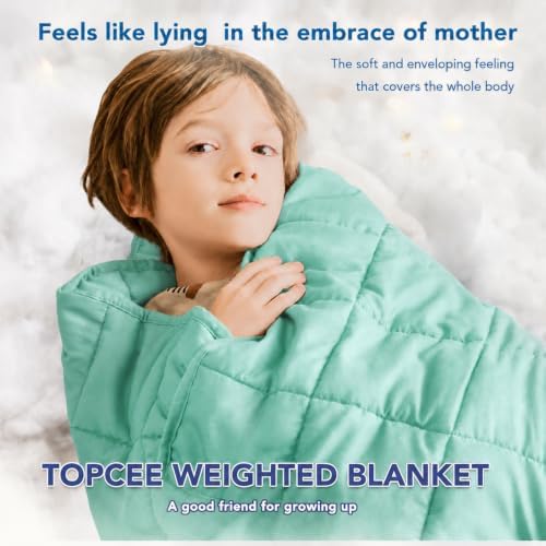 Topcee Weighted Blanket (5 lbs, 36" x 48") Cooling Throw Heavy Blanket for Sleeping Apply to 40-60 lbs, Soft Thick Breathable Blanket with Glass Bead, Easy Care - Image 3