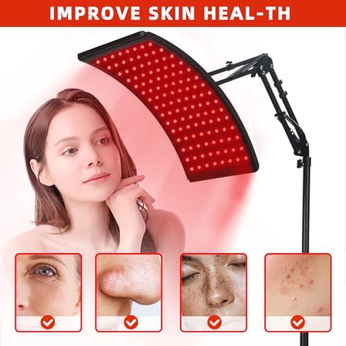 Red Light Therapy for Face and Body, Red Infrared Light Therapy Lamp with Stand Led 660nm Red Light-Therapy& 850nm Infrared Light Device for Body - Image 2