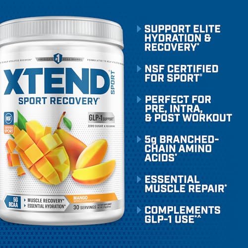 Xtend Sport BCAA Powder for Recovery, Mango, 30 Servings - Image 3