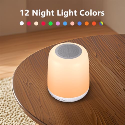White Noise Sound Machine for Sleep Portable Sound Machine with 30 Soothing Sounds 12 Night Light Colors 4 Timer Sleep Machine for Baby Adults, Smart App Control, Touch Control - Image 3